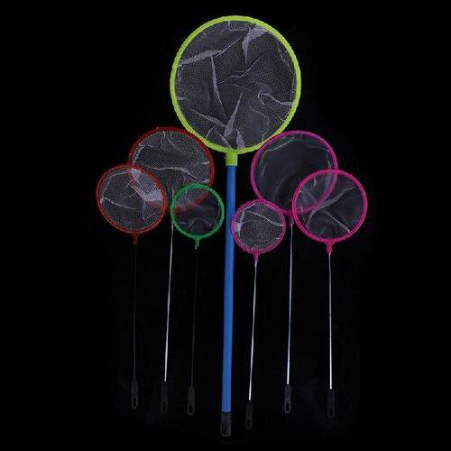 Portable Fish Net Long Handle Round Aquarium Accessories