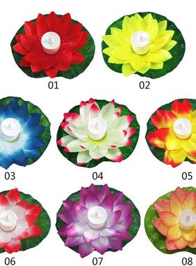 Electronic Candle Lotus Light Floating Flower Waterproof