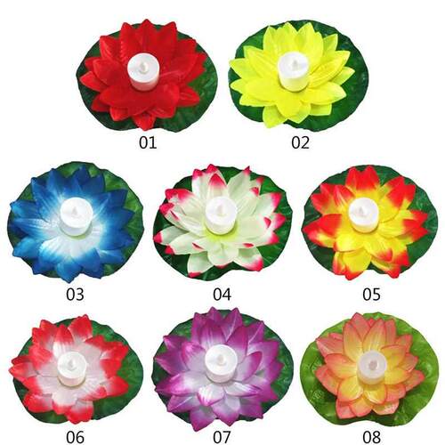 Electronic Candle Lotus Light Floating Flower Waterproof