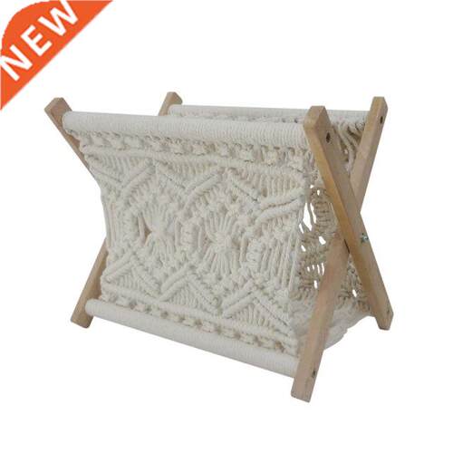 Boho Magazine Holder, Decorative Macrame Books Magazines Rac