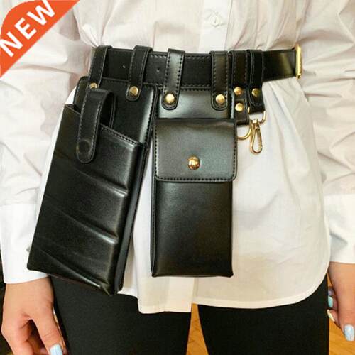 Women Waist Pack Leather Fanny Pack Luxury Women Belt Bag Cr