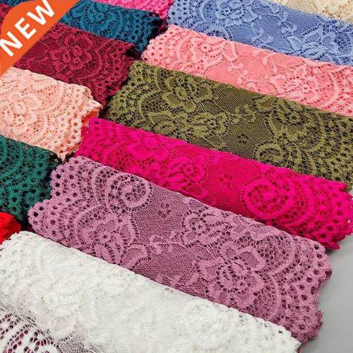 New 1Yard Flower Pattern 15CM Wide Elastic Lace Fabric Ribbo