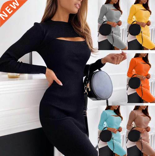 S-3XL Large Size Sexy Hollow Dress for Ladies秋季大码连衣裙