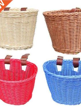 Bicycle Front Basket Retro Handmade Wicker Handlebar