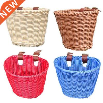 Bicycle Front Basket Retro Handmade Wicker Handlebar