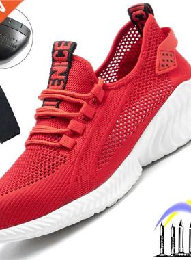 Work Safety Shoes For Women Men Safety Boots Breathable Ligh