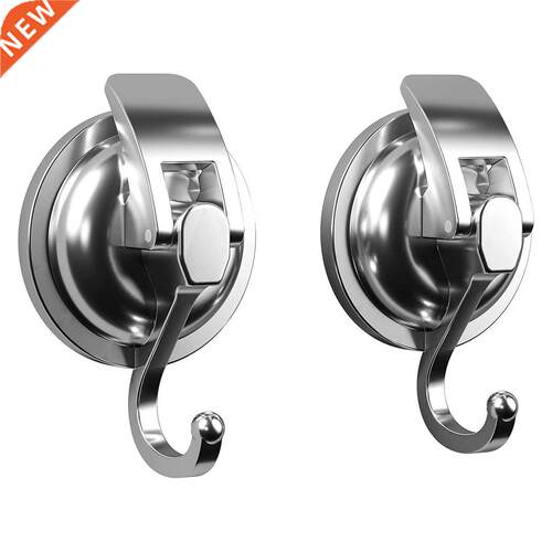 2Pcs Suction Cup Hooks Wall-Mount Heavy-Duty Vacuum Suction
