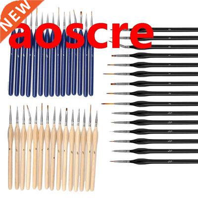 15Pcs Miniature Paint Brush Detail Brushes Set with Triangul