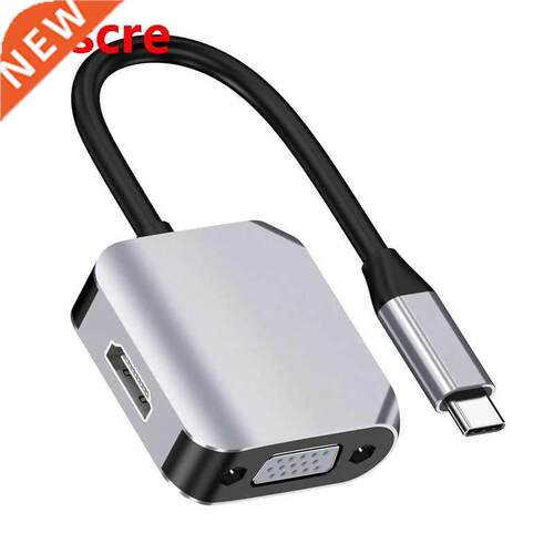 USB-C 4K HD Type C to HDMI-Compatible VGA Converter Adapter