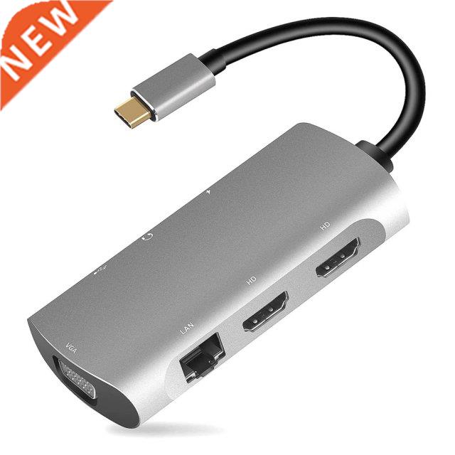 Dual Monitors Laptop Docking Station US C Adapter 3 Ports U