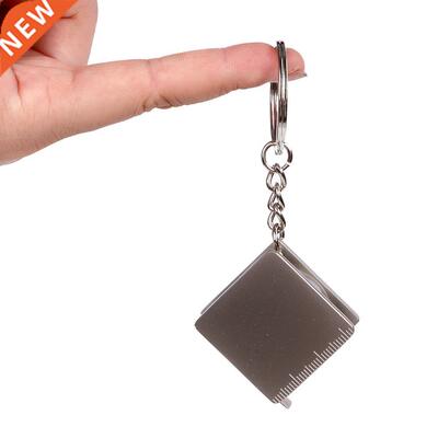 Retractable Ruler Tape Measure Keychain Stainless Steel Key