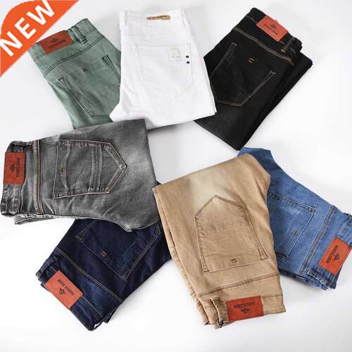 7 Color Men Stretch Skinny Jeans Fashion Casual Slim Fit Den