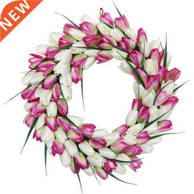 Artificial Tulip Wreath Springtime Wreath For Front Door