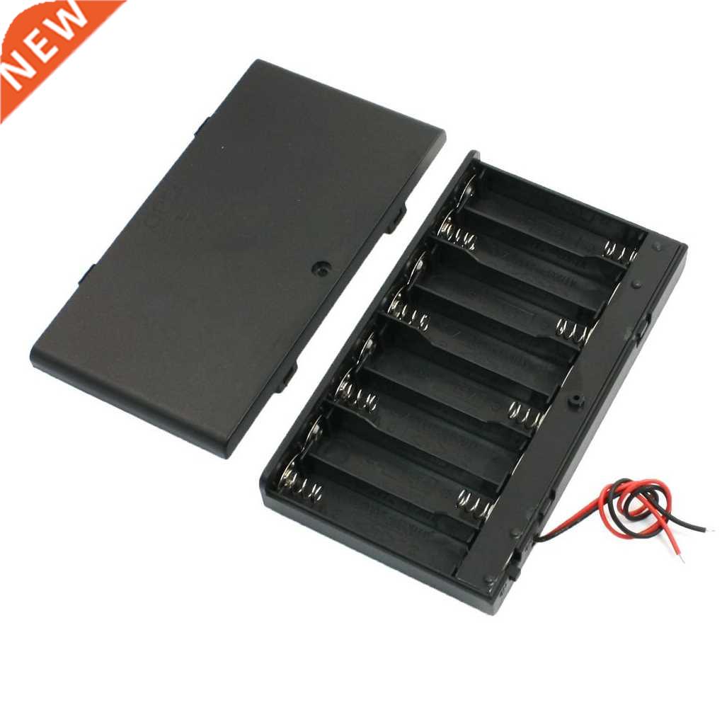 Spring Loaded 8 x 1.5V AA Case Holder Box Storage w Cover