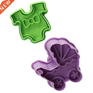 SDR 4Pcs Baby Type Plastic Baking Mold Kitchen Biscuit Cooki