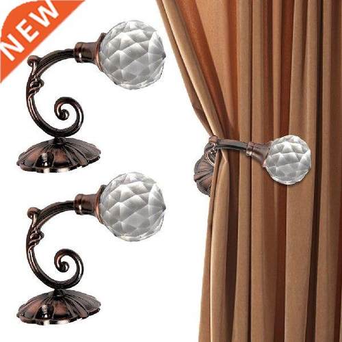 Large Metal Crystal Ball Curtain Hooks Holdback Tassel Wall