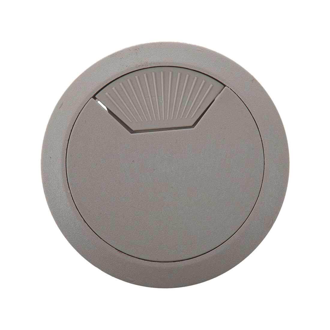 2 pcs light gray round plastic desk grommets wire hole cap c