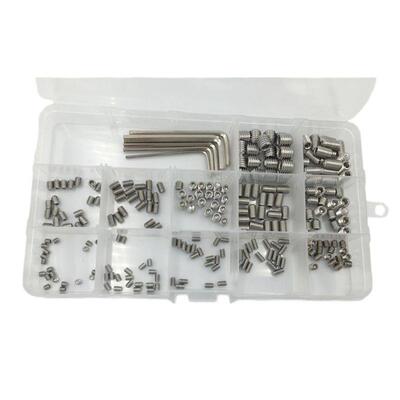 240pcs M3 M4 M5 M6 M8 Metrc Hex Socket Set Screw Assortment