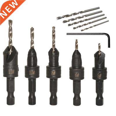 Hexagon Shank Countersink Drill Bits Set Carpentry Chamfer D