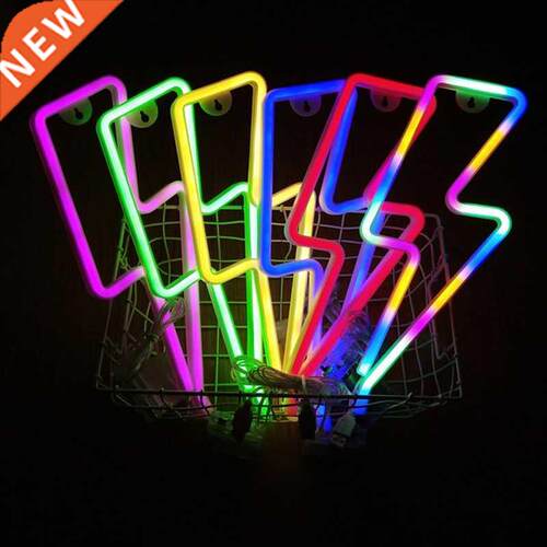 LED Home Neon Lightning Shaped Sign Neon Fulmination Light S