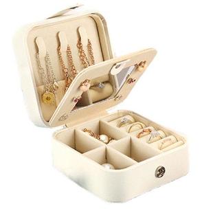 Ladies PU Leather Jewelry Box Large Capacity Earrings Ring