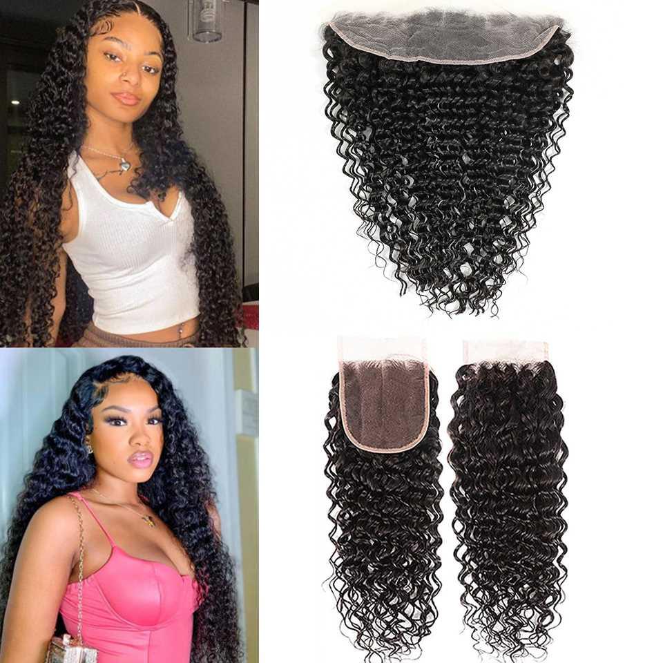 Deep Wave 4X4 1X4 Lace Closure HD Transparent Lace Frontal