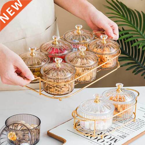 Nordic Dried Fruit Plate Snack dish Transparent Round Fruit