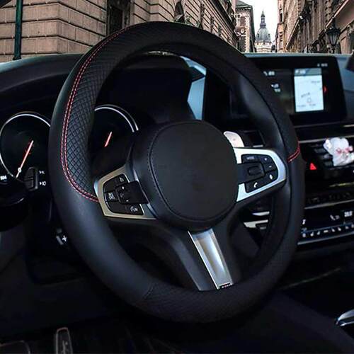 high quality Leather Steering Wheel ver Fit 98% Car Models
