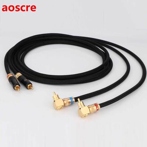 HI-End Top Grade RCA Male To Right Angled RCA Audio Extensio