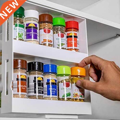 Double Layer Kitchen Spice Organizer Rack Multi-Function