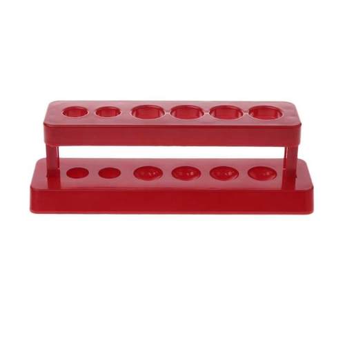 1pcTest Tube Holder 6 Hole Plastic Rack Red Stand Burette St