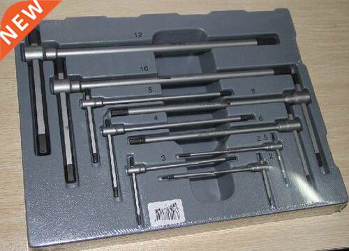 9pcs Din standard S2 alloy steel T-shape hex key adjustable