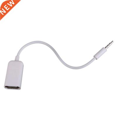 USB Female to AUX 3.5mm Male Jack Plug Converter Adapter Dat