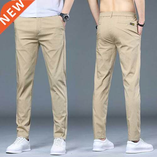 2022 Sprng Autumn New Casual Pants Men's Pure Color