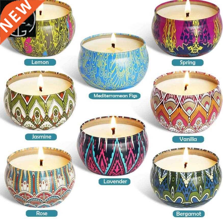 16pc Scented Candles Gift Portable Travel Tin Essential Oil