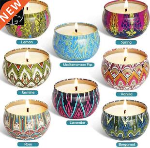 16pc Scented Candles Gift Portable Travel Tin Essential Oil