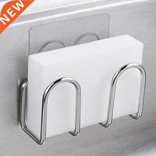 Stinless steel Suction Cup Sink Sponge Holder Metl Towel S