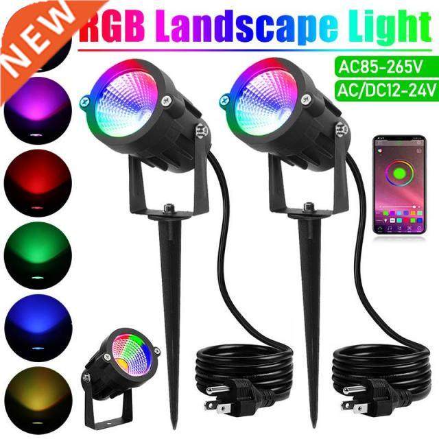 LED RGB Garden Lighting 15W Outdoor Spike Lawn Lamp APP Cont