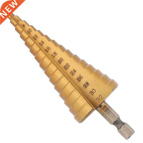 3Pcs 1/4 Inch Step Drill Bit HSS Step Drill Titanium Step Dr