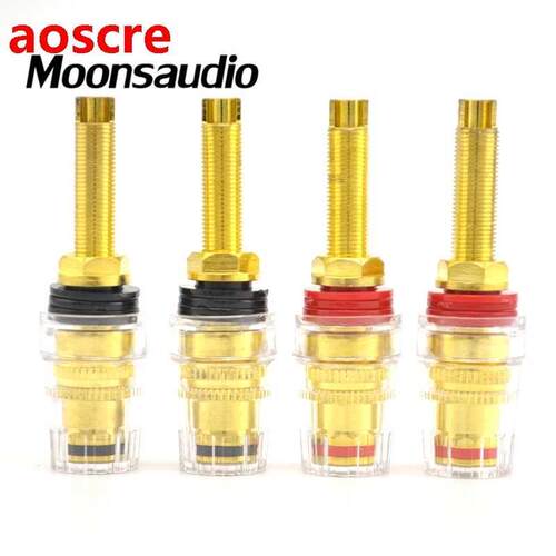 Moonsaudio 4PCS Gold Plated Binding Post speaker connector P