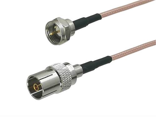 1Pcs RG316 F TV Male plug to IEC PAL DVB-T Female Jack Conne