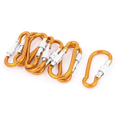 8pcs Outdoor Hiking Caping Clip Snap Carabiner Hook with K