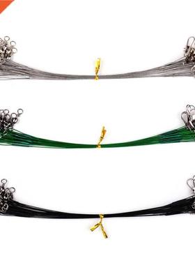20pcs 15/20/25cm Stainless Steel Wire Leader Fishing Leash W