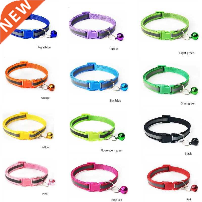 Reflective Nylon Dog Collar Night Safety Flashing Light Up A