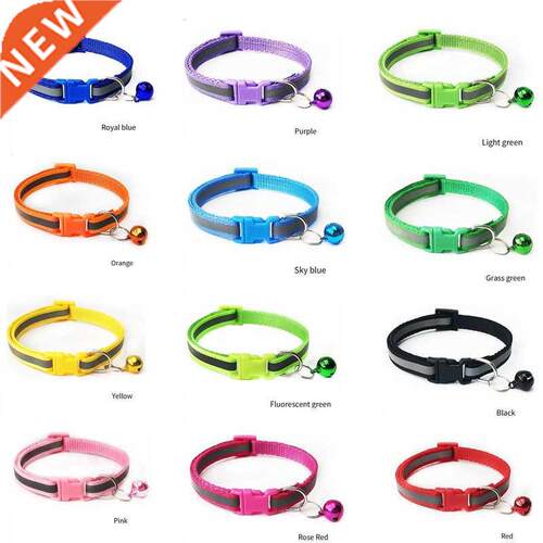 Reflective Nylon Dog Collar Night Safety Flashing Light Up A