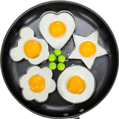 Stainless Steel 5Style Fried Egg Pancake Shaper Omelette