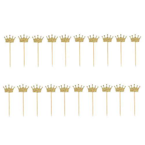 Topper Cake Cupcake Crown Pick Glitter Decorations Baby