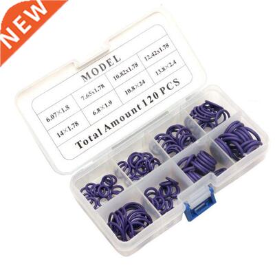 120Pcs HNBR Car Van Air Conditioning Rubber Washer O Ring Se
