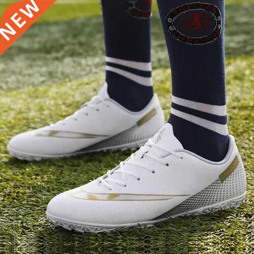 Men Soccer Shoes Breathable Soft Spikes TF Sneakers Kids Out