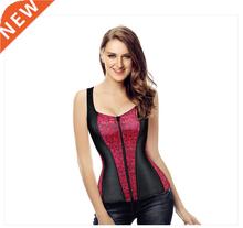 Sexy Waist Trainer Corset Lace and Satin Halter Corsets